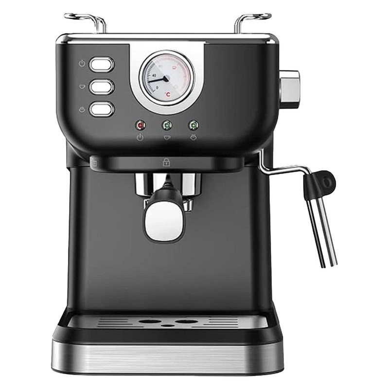 اسپرسو ساز خانگی 1.5 لیتری مباشی مدل ME-ECM2102، نیمه اتوماتیک با مصرف پودر قهوه، مناسب تهیه اسپرسو، کافه لاته، موکا، کاپوچینو، ماکیاتو و امریکانو، دارای یک عدد نازل قهوه، سیستم گرم کردن فنجان